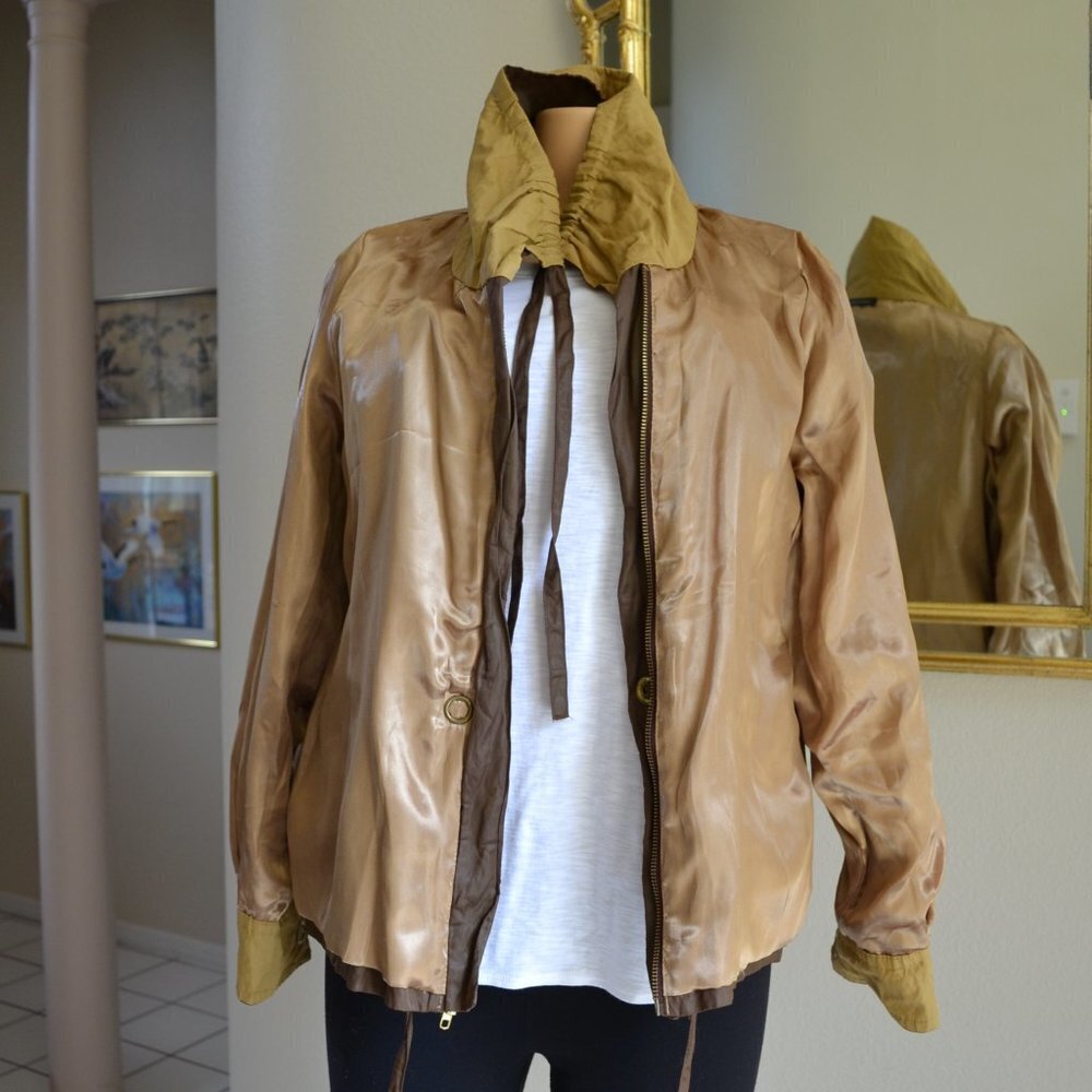 Vintage Fall Boston Proper Women’s Shine Brown and Mustard Jacket, Size Small - Picture 13 of 13